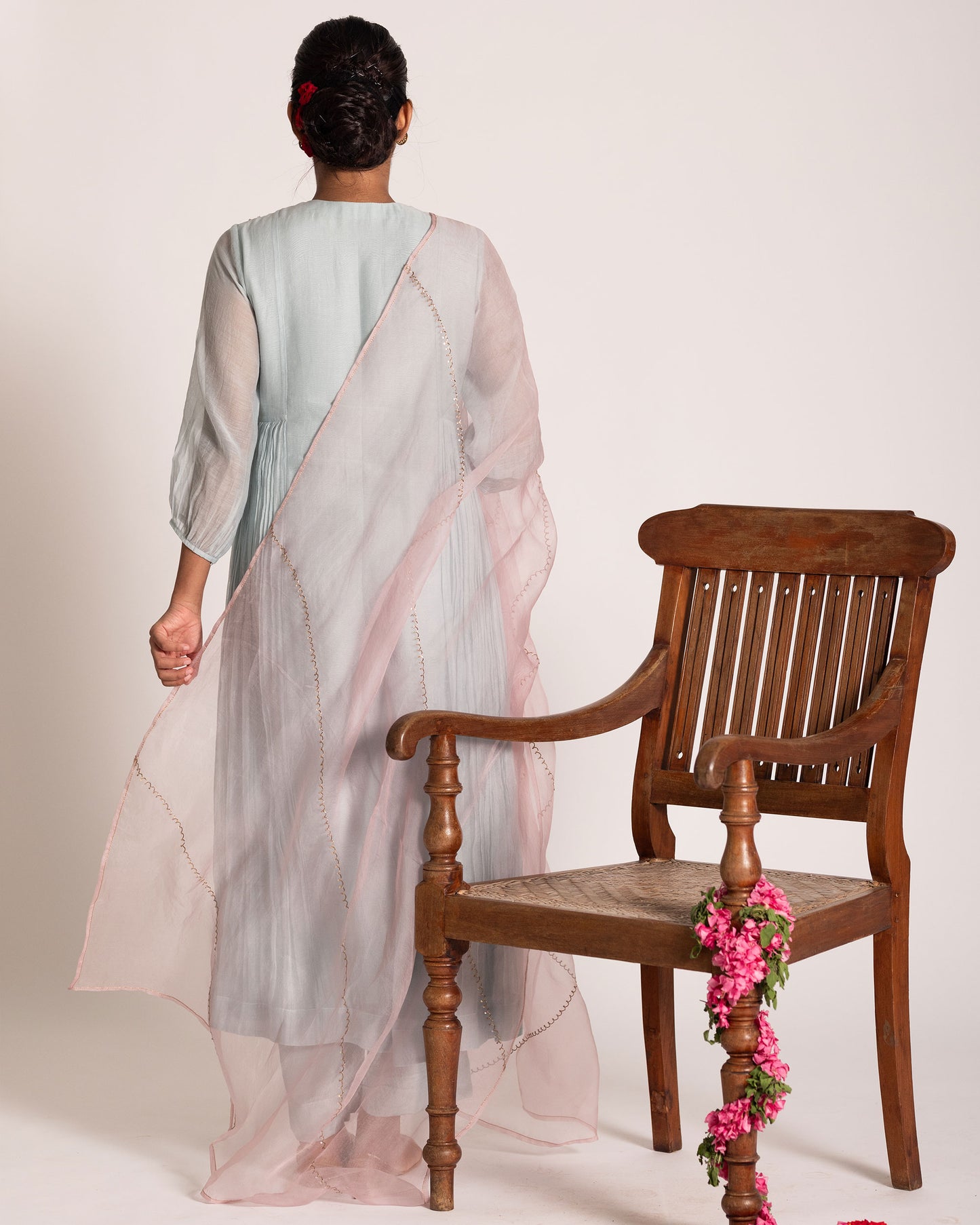 Spa blue salwar set with serene hues and elegant styling, crafted for a refreshing and effortlessly graceful ethnic look.