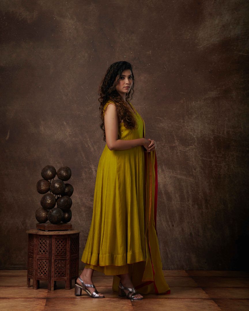 ANARKALI SET IN SHEEN GREEN