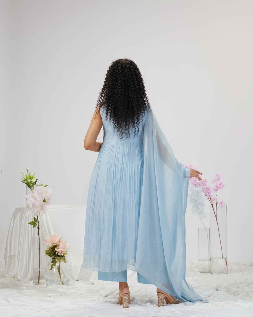 SALWAR SET IN PASTEL BLUE