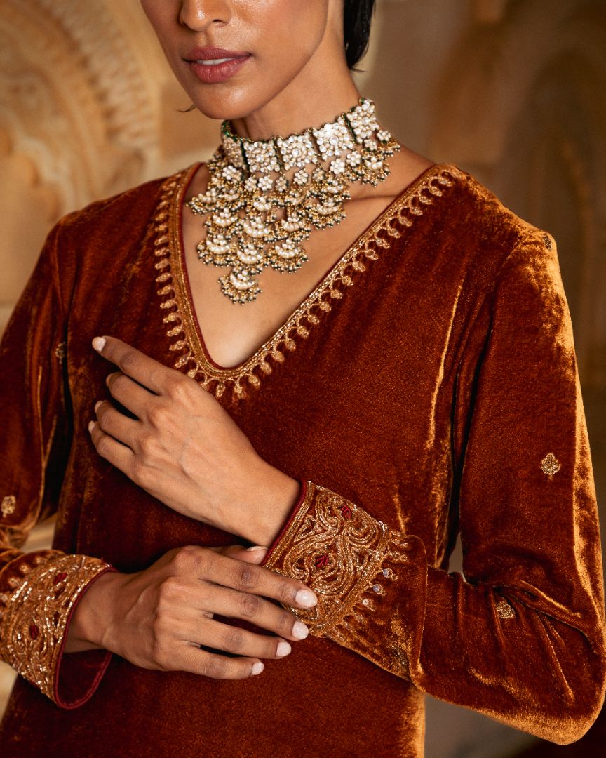 GOLDEN BROWN SALWAR SET