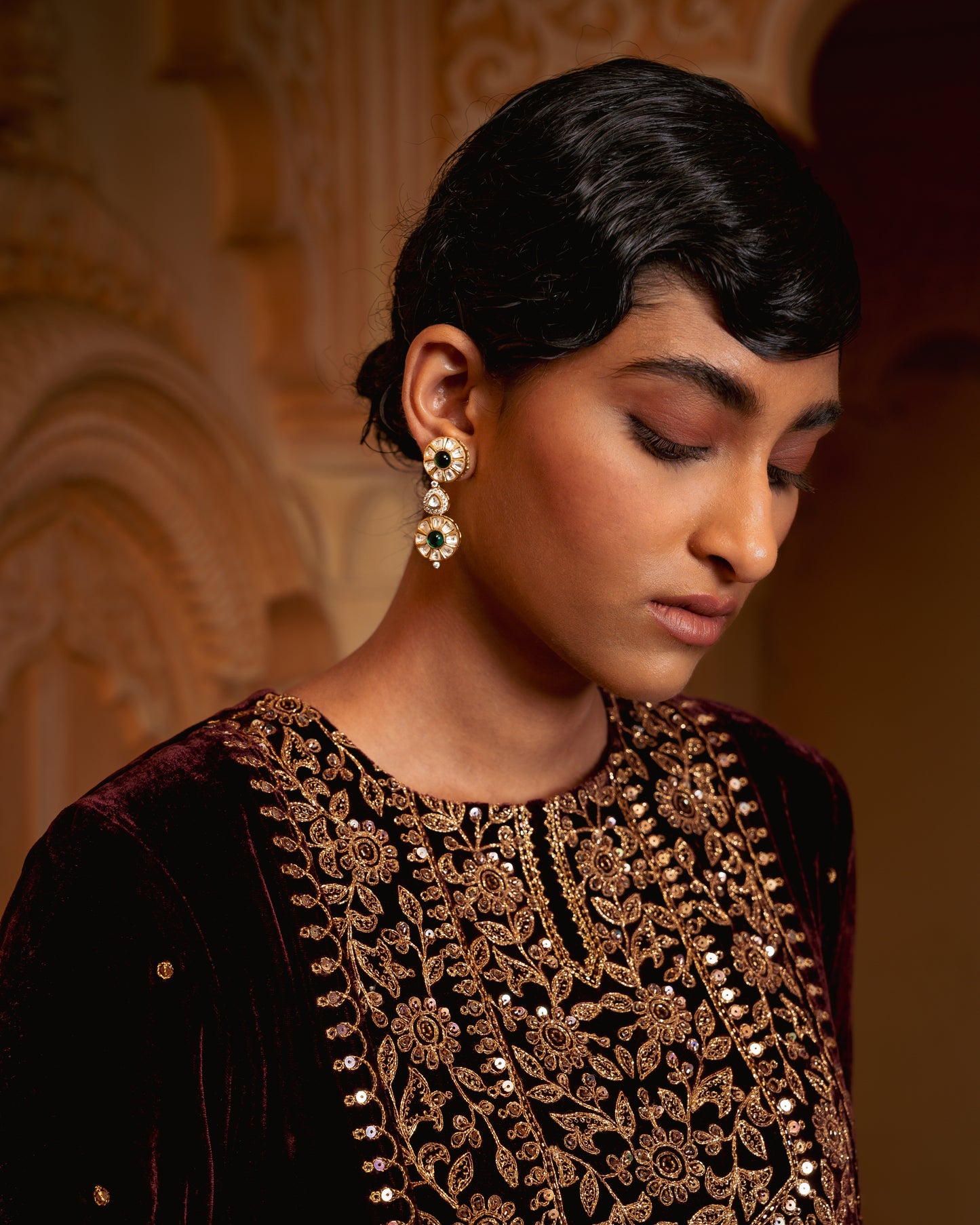 DEEP WINE SALWAR SET