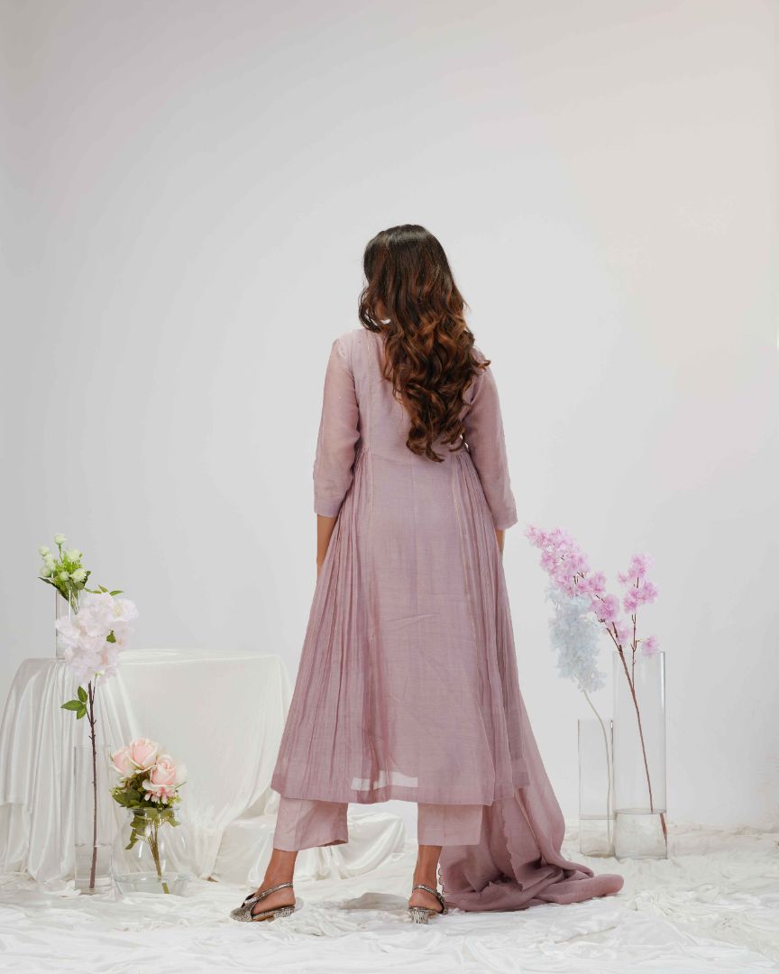 SALWAR SET IN MAUVE SHADE