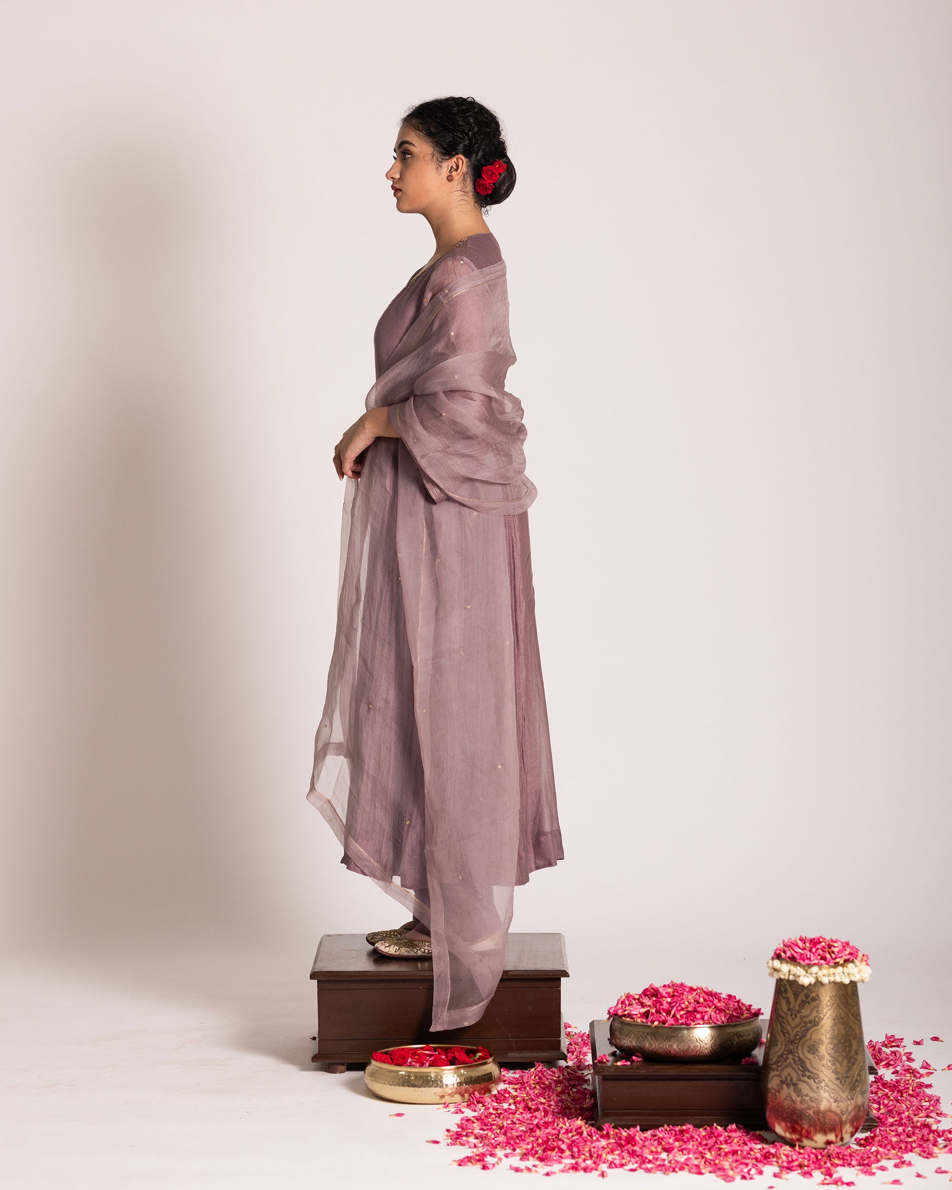 Purple haze salwar set with soft regal tones and elegant detailing, designed for a graceful and effortlessly sophisticated ethnic style.