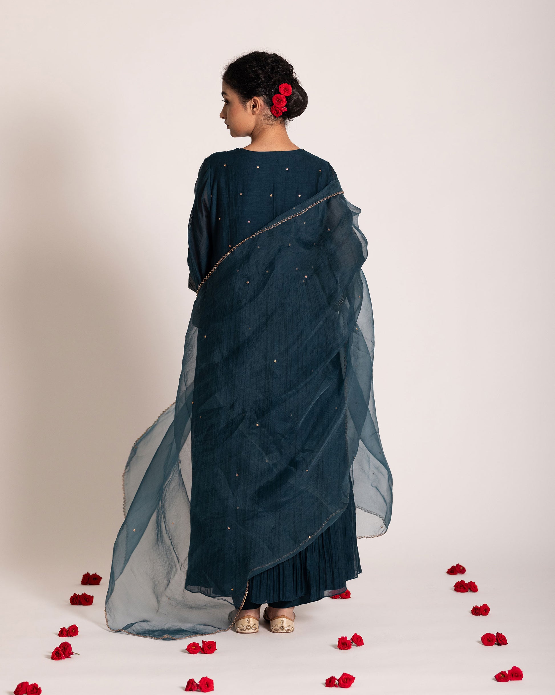 Loyal blue salwar set with rich soothing tones and elegant styling, designed for a sophisticated and effortlessly graceful ethnic look.