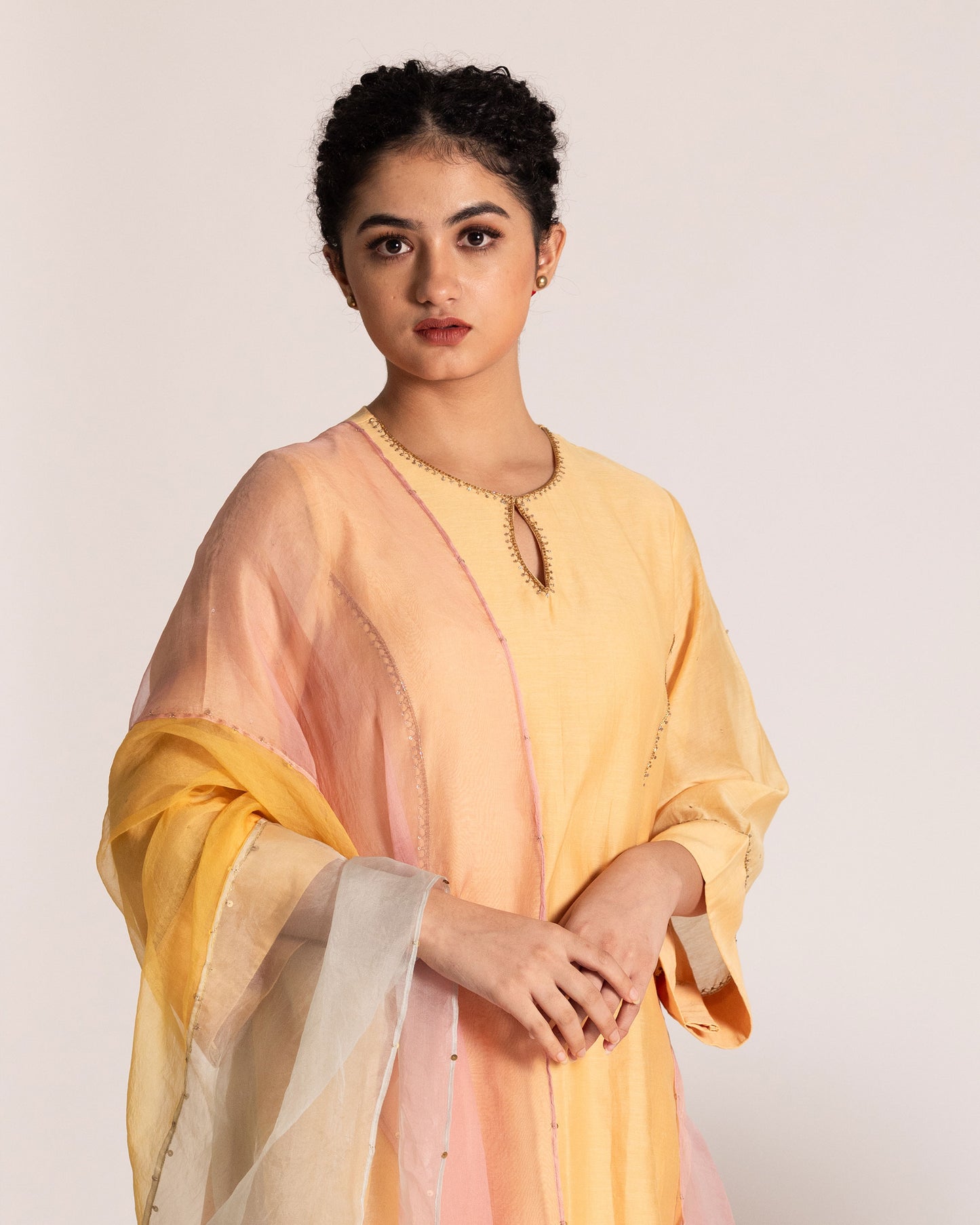 Pale banana salwar set with soft pastel charm and refined elegance, designed for a fresh, graceful, and timeless ethnic style.
