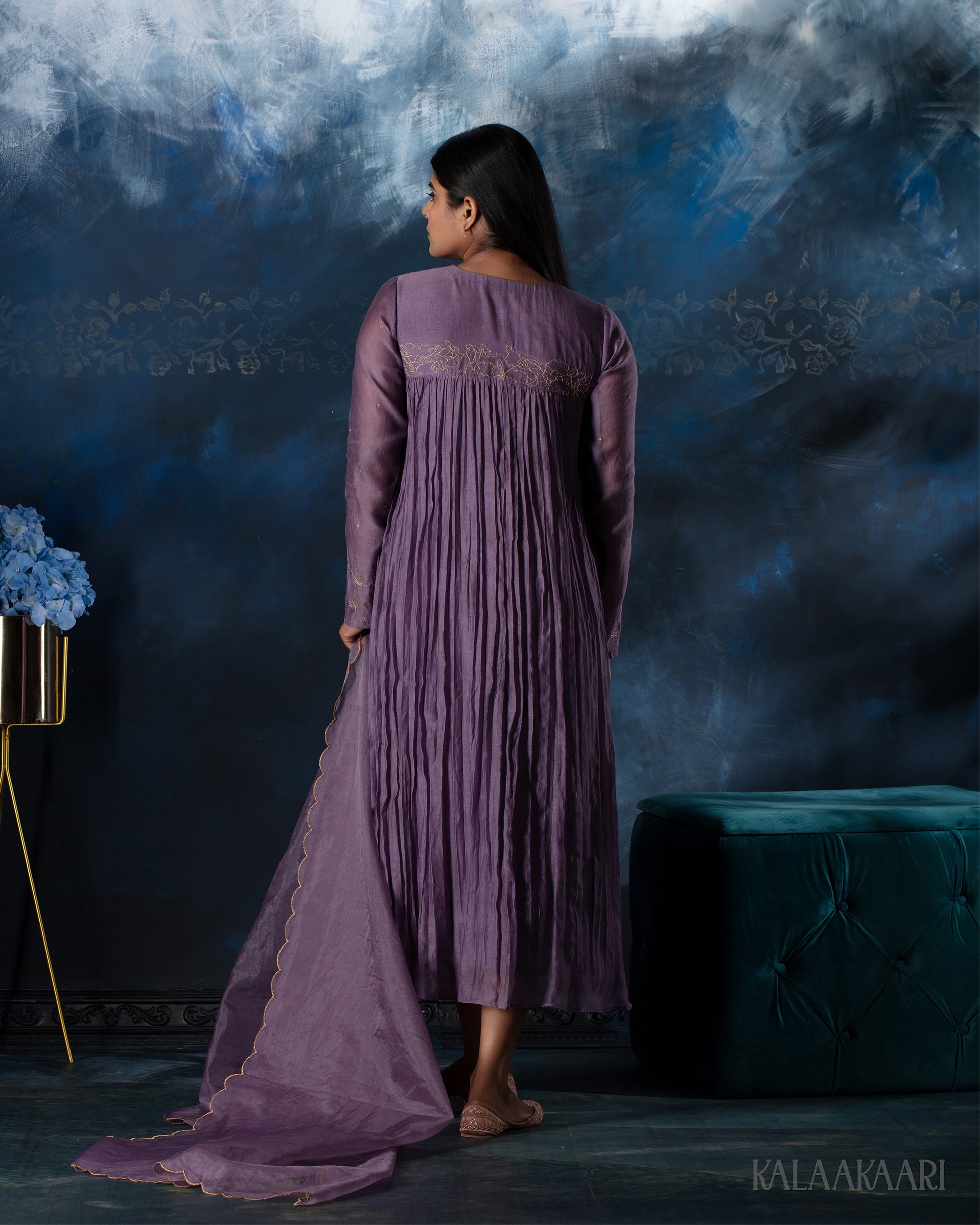 Purple haze embroidered salwar set with delicate embellishments and graceful design, perfect for a regal and elegant ethnic statement.