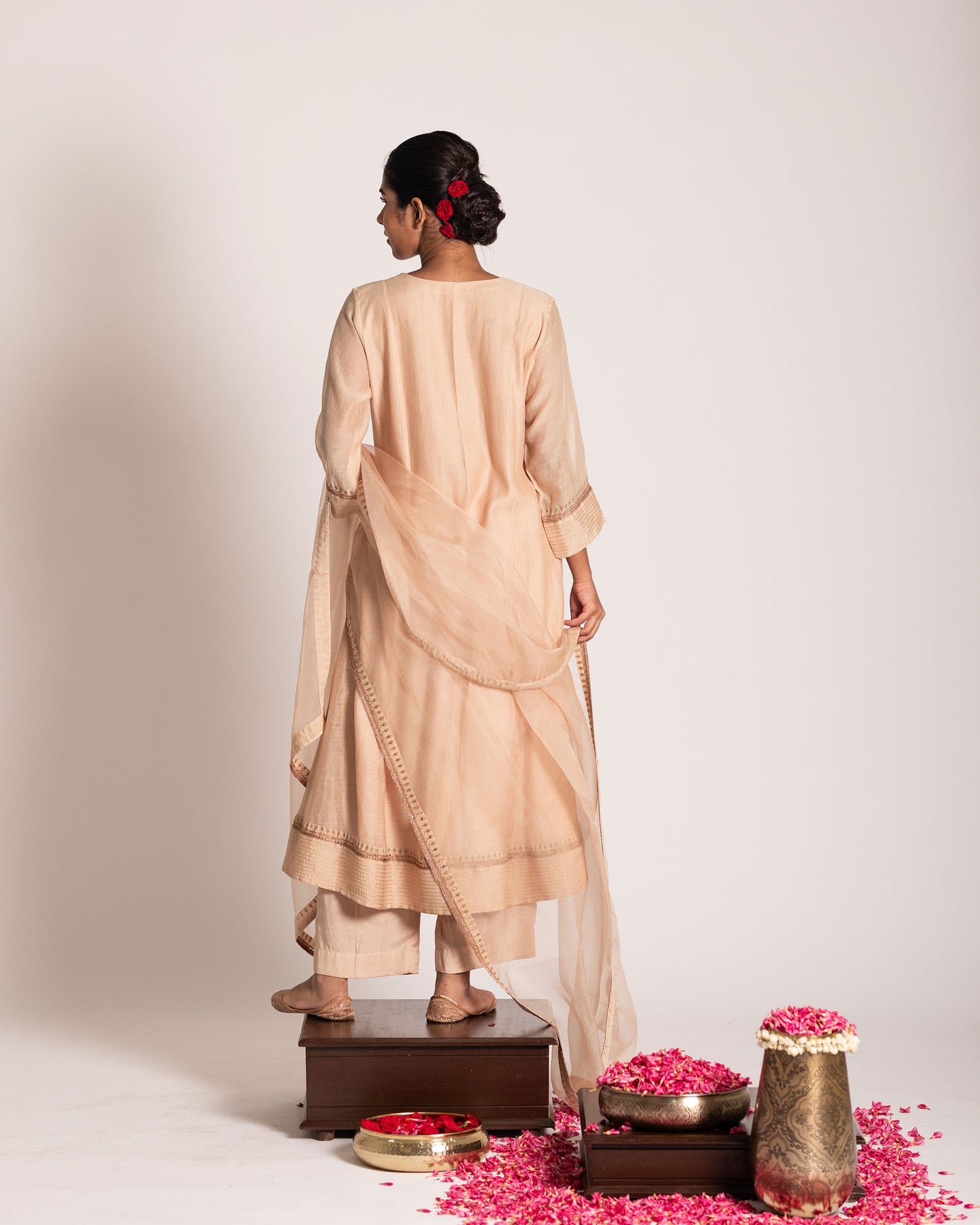 Butter cream salwar set with soft luminous tones and understated elegance, designed for a fresh, graceful, and timeless ethnic ensemble.